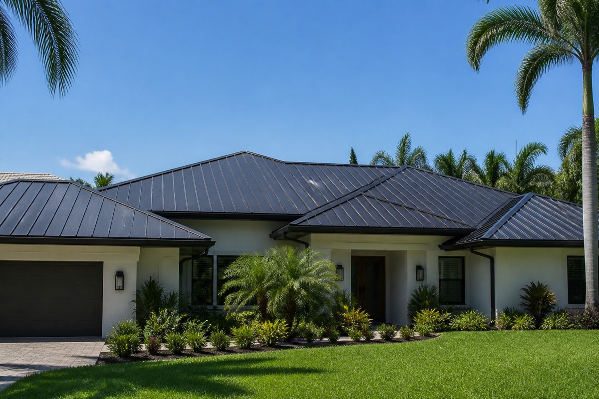 Metal roof in the heat in Tarpon Springs
